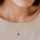 Turquoise Square Charm Necklace