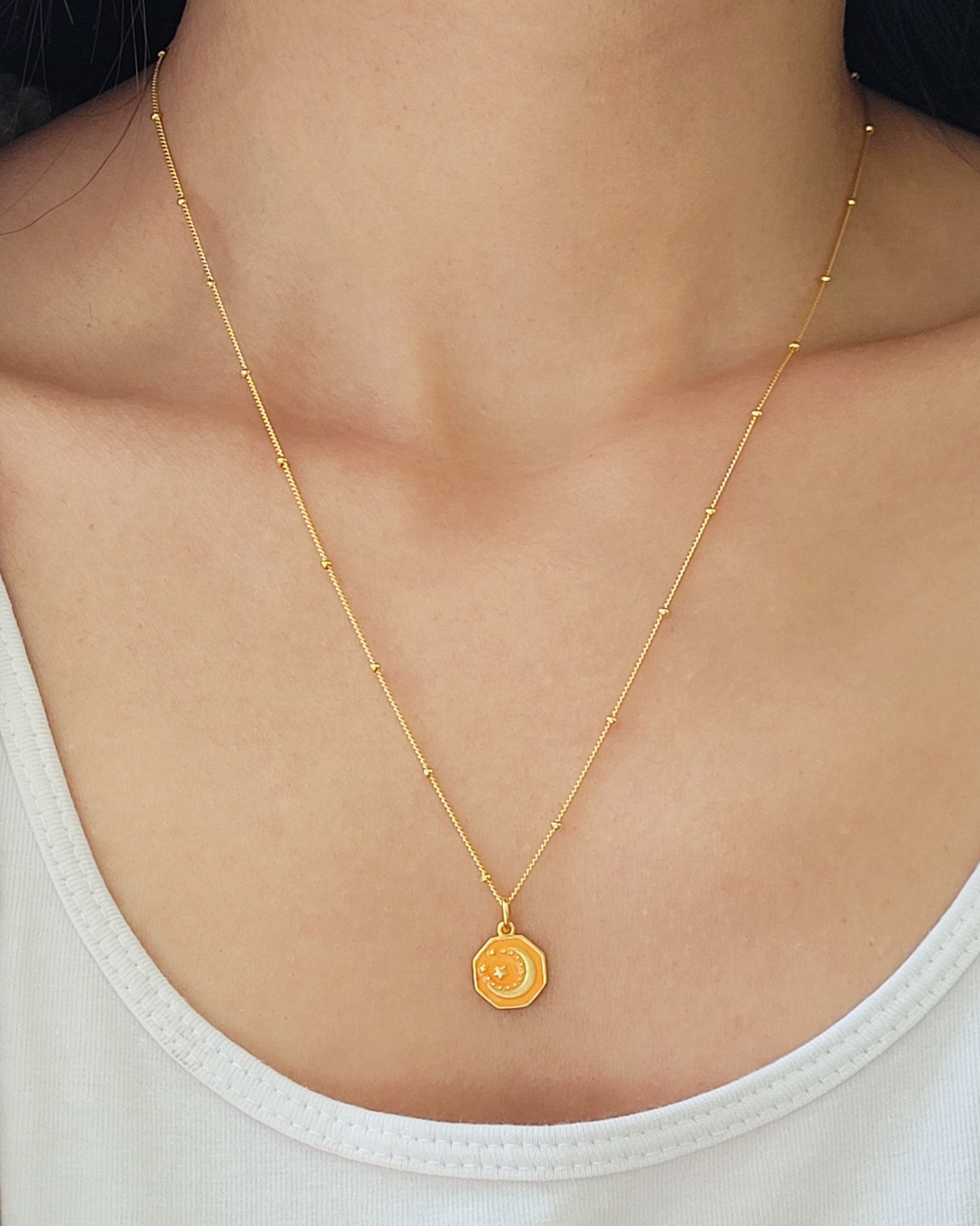 Lunar Necklace · Orange