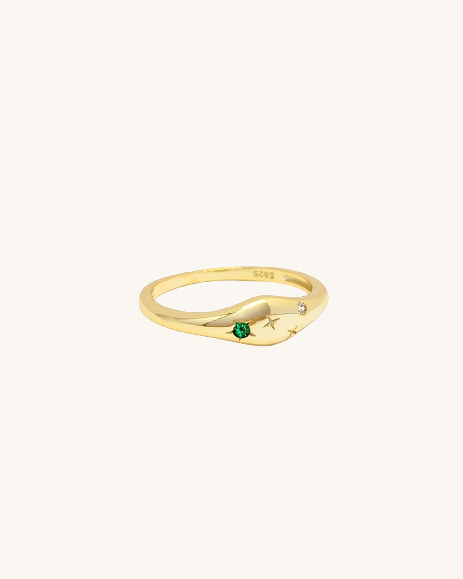 Taurus jewellery constellation ring with zodiac stone