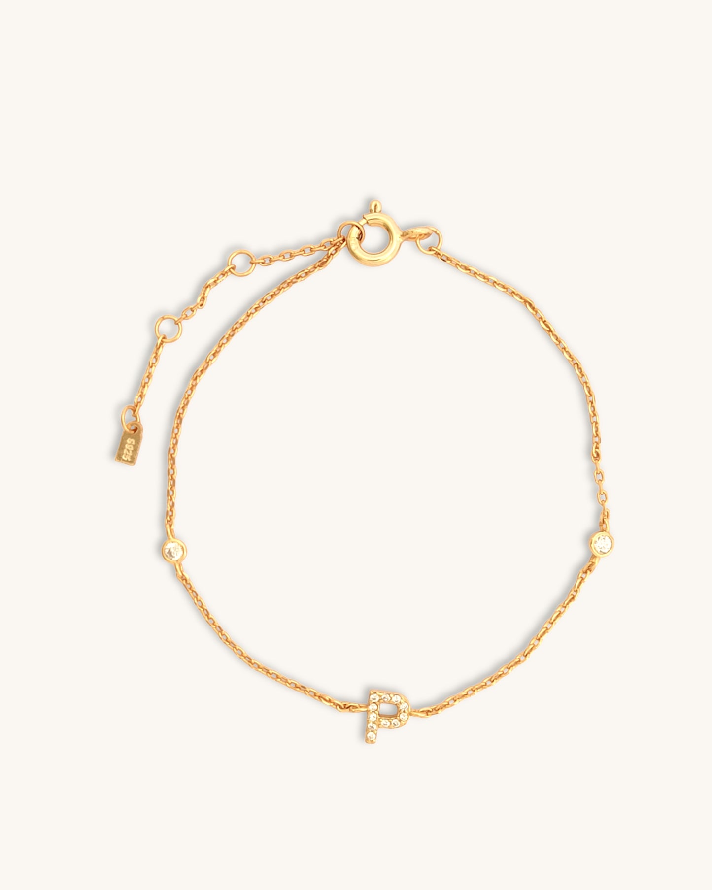 initial bracelet P