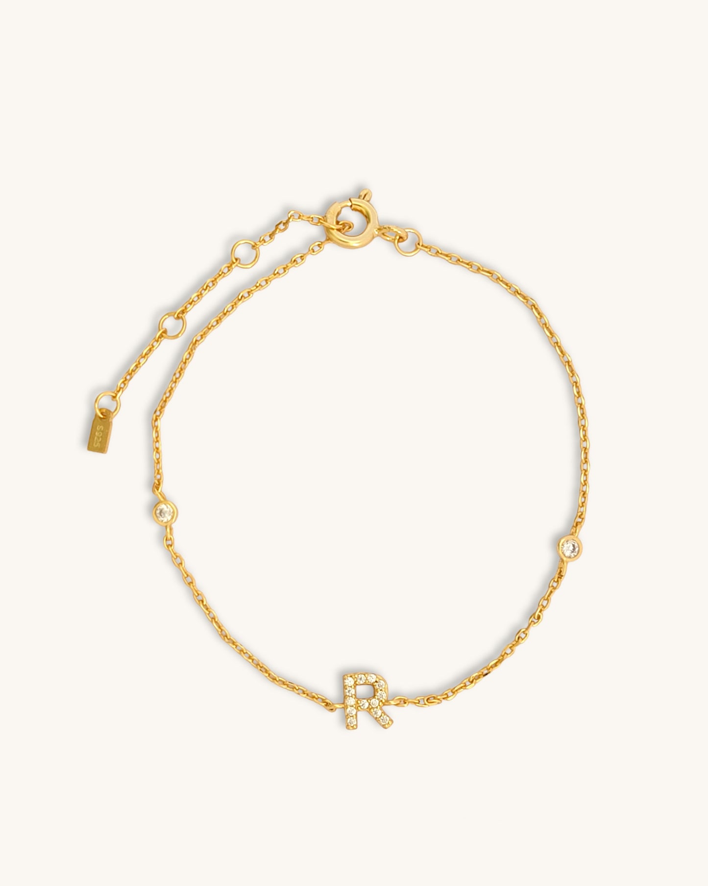 initial bracelet R