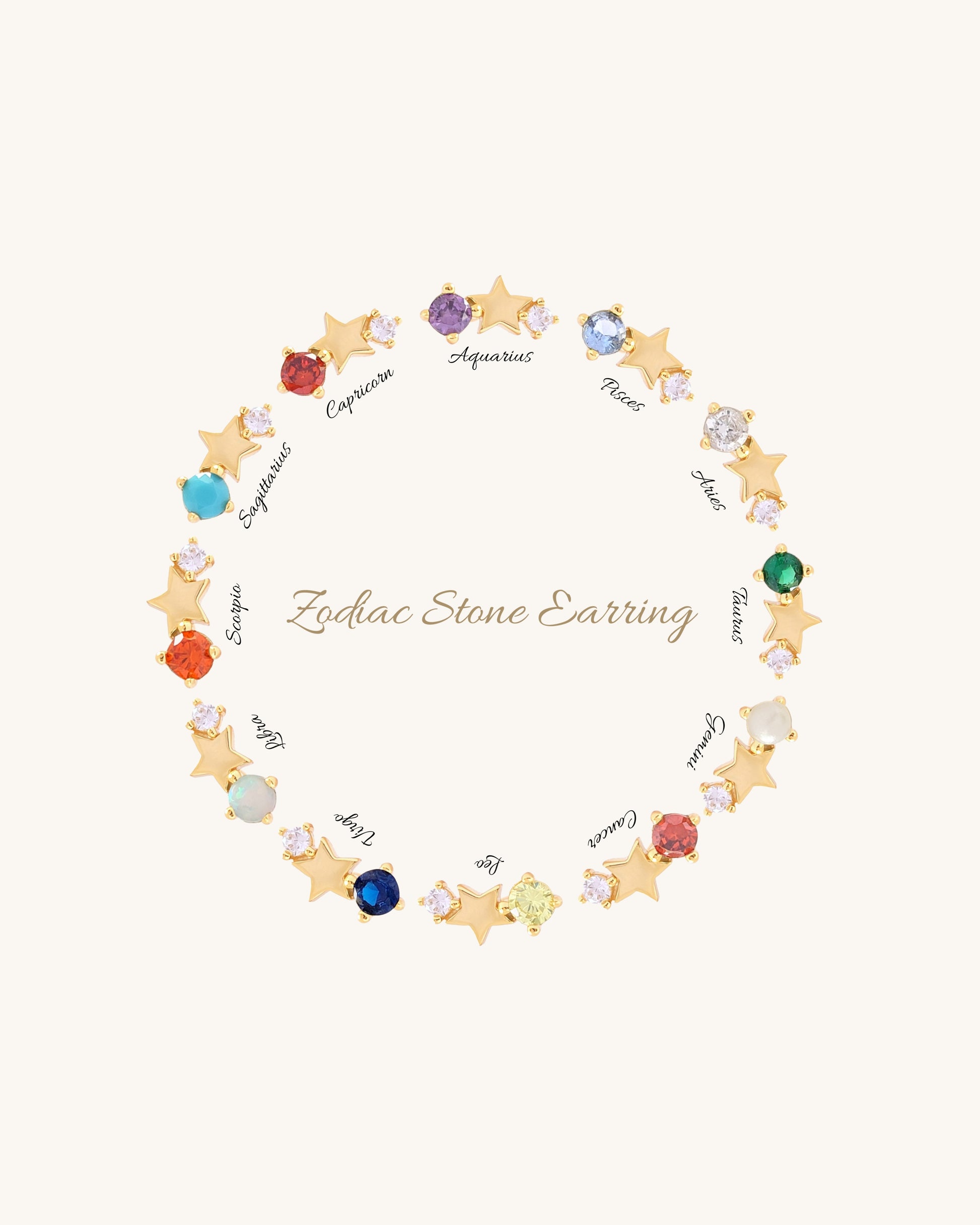 Pisces jewellery: Star Zodiac Constellation Earring