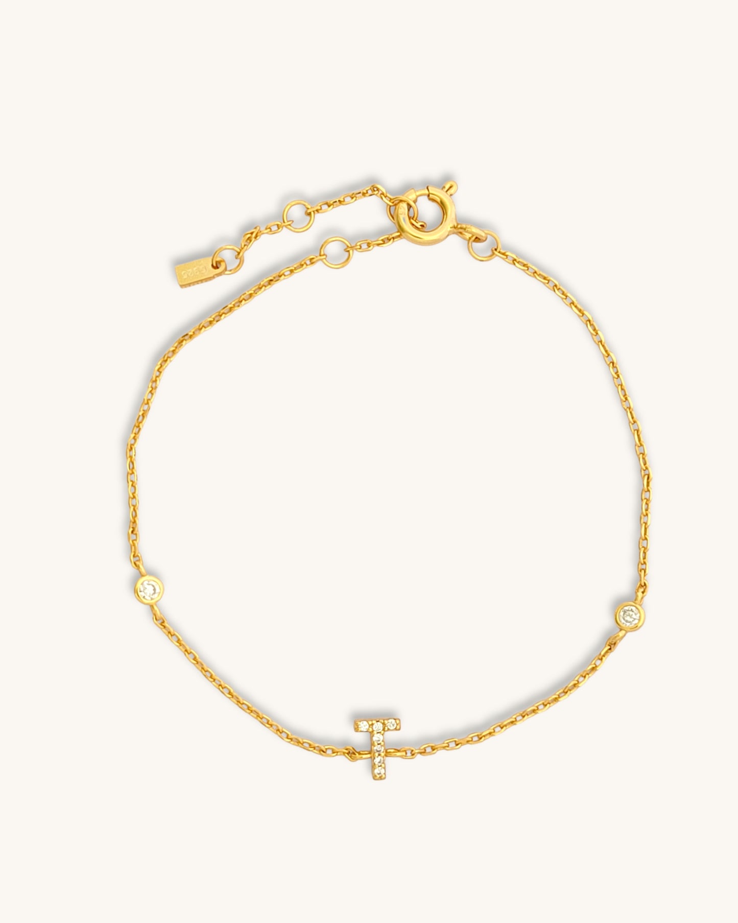 initial bracelet T