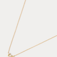 A dainty gold necklace with a pendant featuring a stylized Taurus zodiac constellation sign with sparkling zircons crafted in gold plated sterling silver. Ideal birthday gift for her.