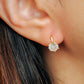 18K Gold Vermeil Solitaire Huggie Earrings