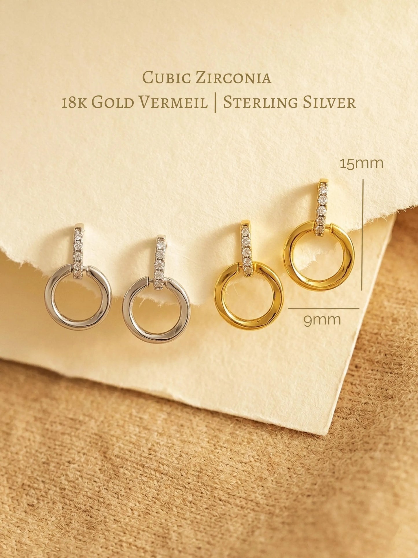 Halo Drop Stud Earrings