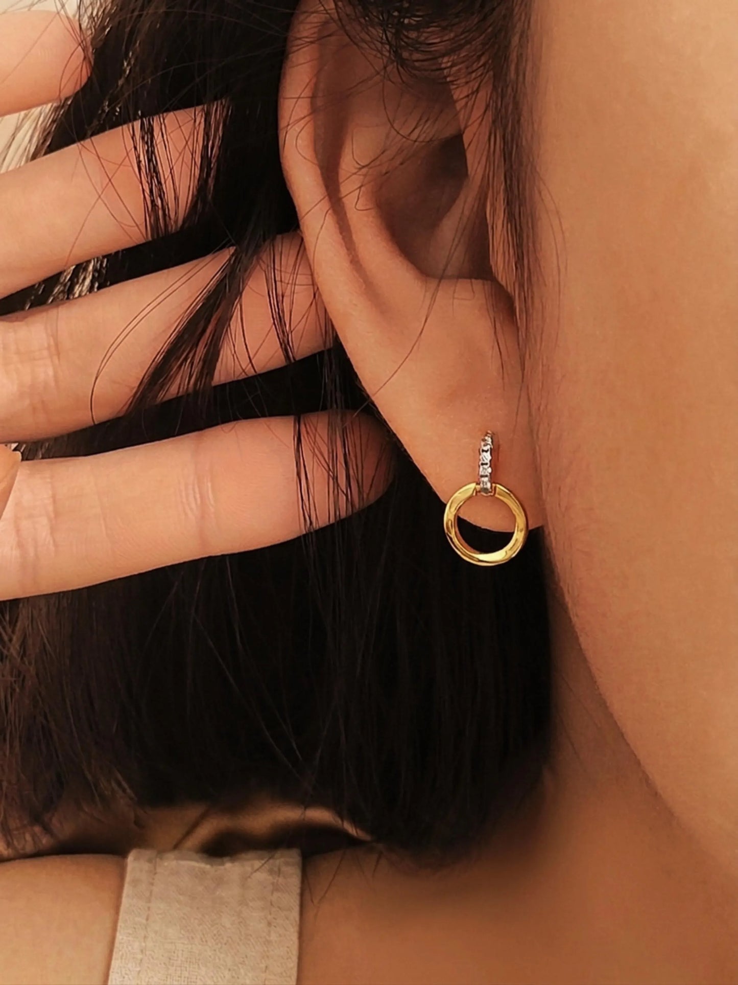 Halo Drop Stud Earrings
