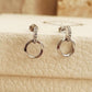 Halo Drop Stud Earrings