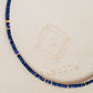 A minimalist gemstone bracelet featuring high-quality 2mm royal blue Lapis Lazuli beads paired with 18k gold vermeil accents, creating a delicate and timeless design perfect for stacking or wearing alone.