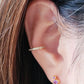 single earring crafted in silver with gold plated