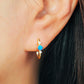 Opal Link Hoop Earrings