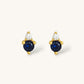 September Birthstone Stud Earrings with Sapphire CZ