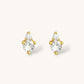 April Birthstone Stud Earrings with Clear CZ