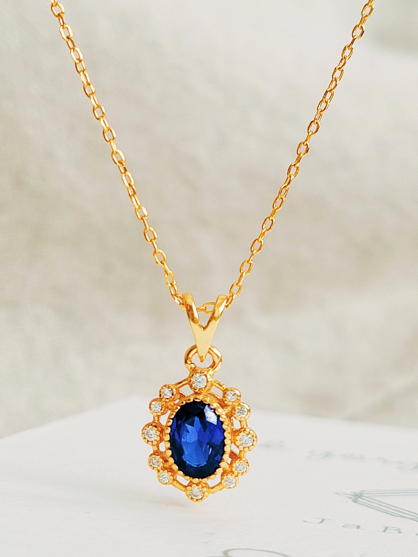 Sapphire Pendant Necklace