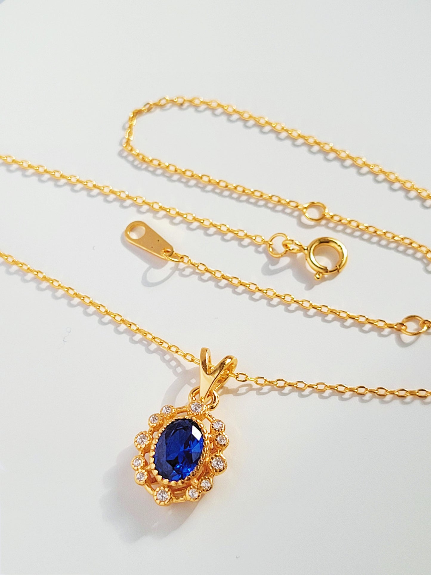 Sapphire Pendant Necklace