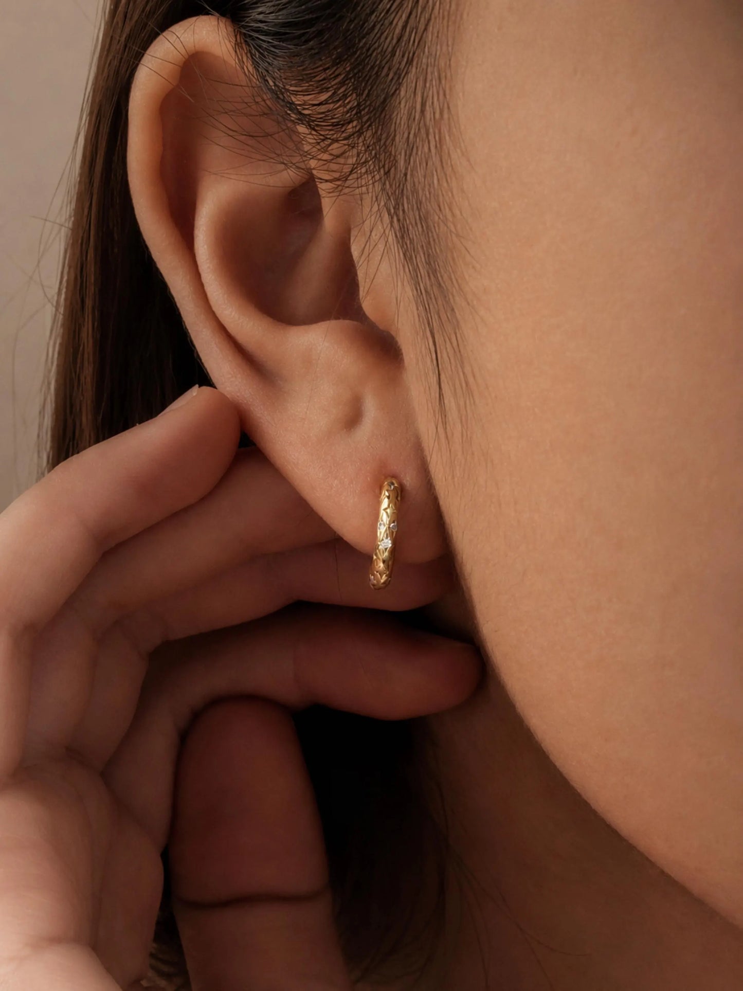Star Huggie Earrings