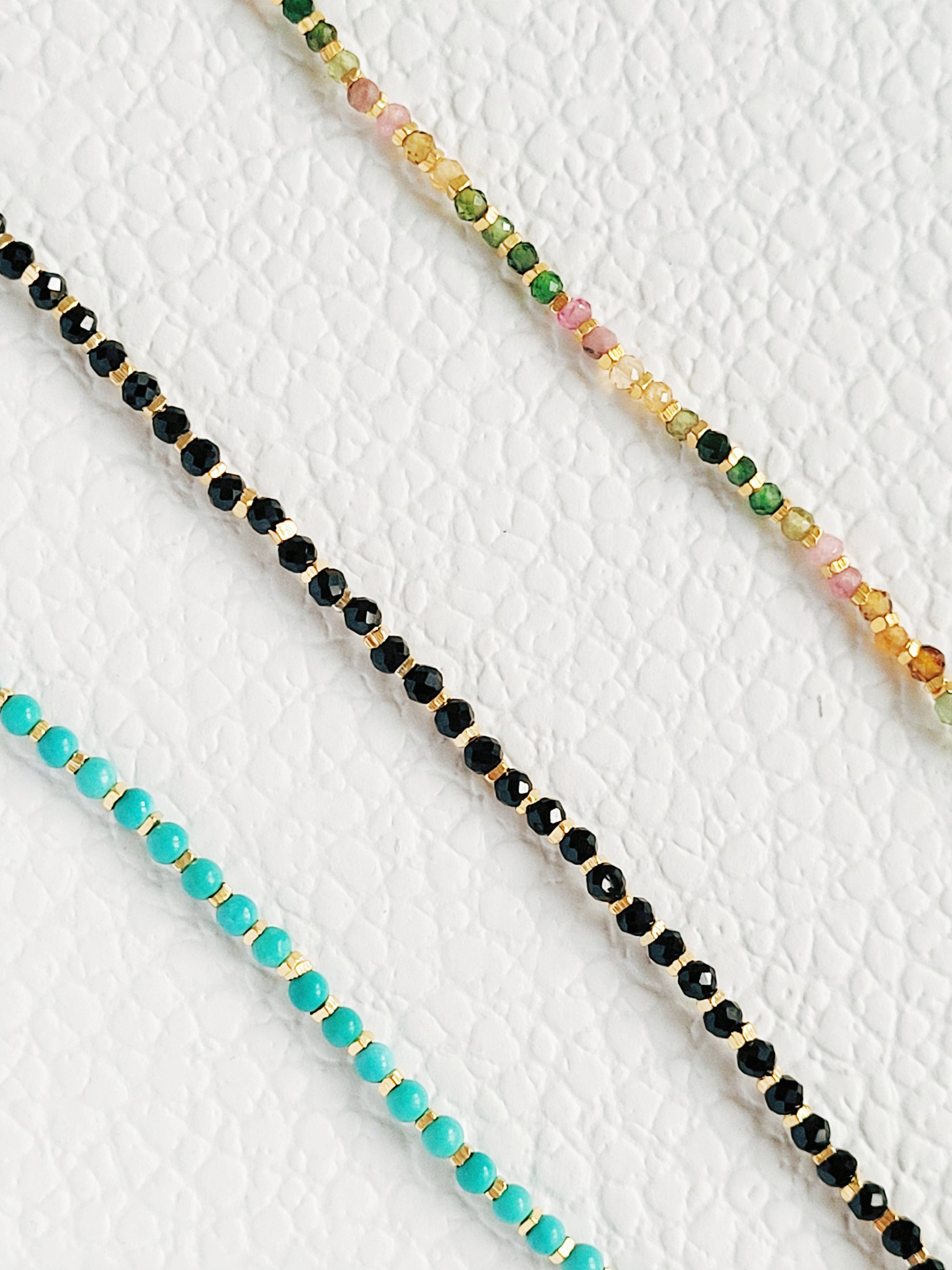 Set of handmade gemstone bracelet
