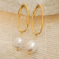 Elegant baroque pearl drop earrings for bridesmaids or weddings