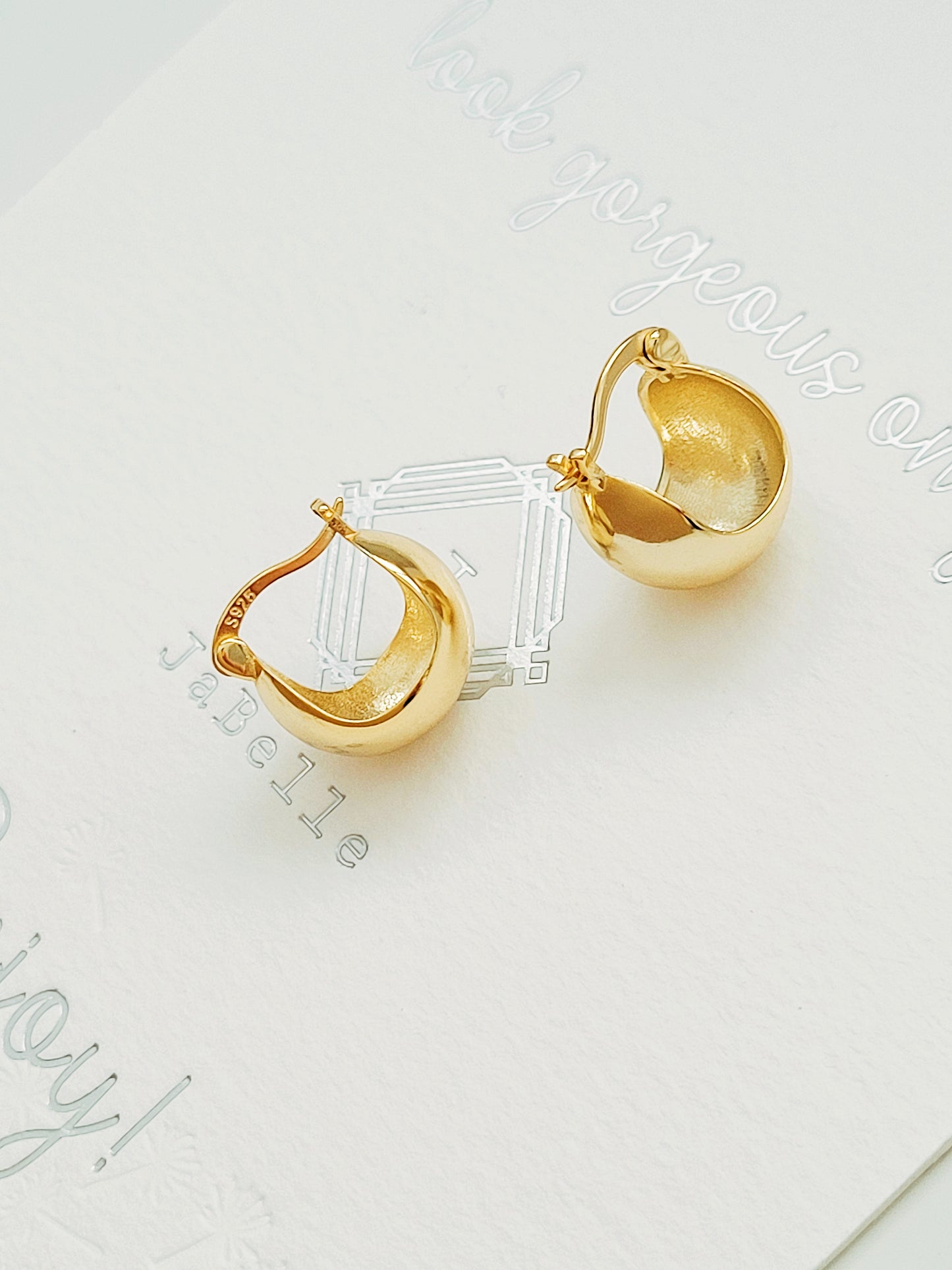 Gold chunky earrings