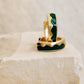 Enamel Green Wave Huggie Hoops