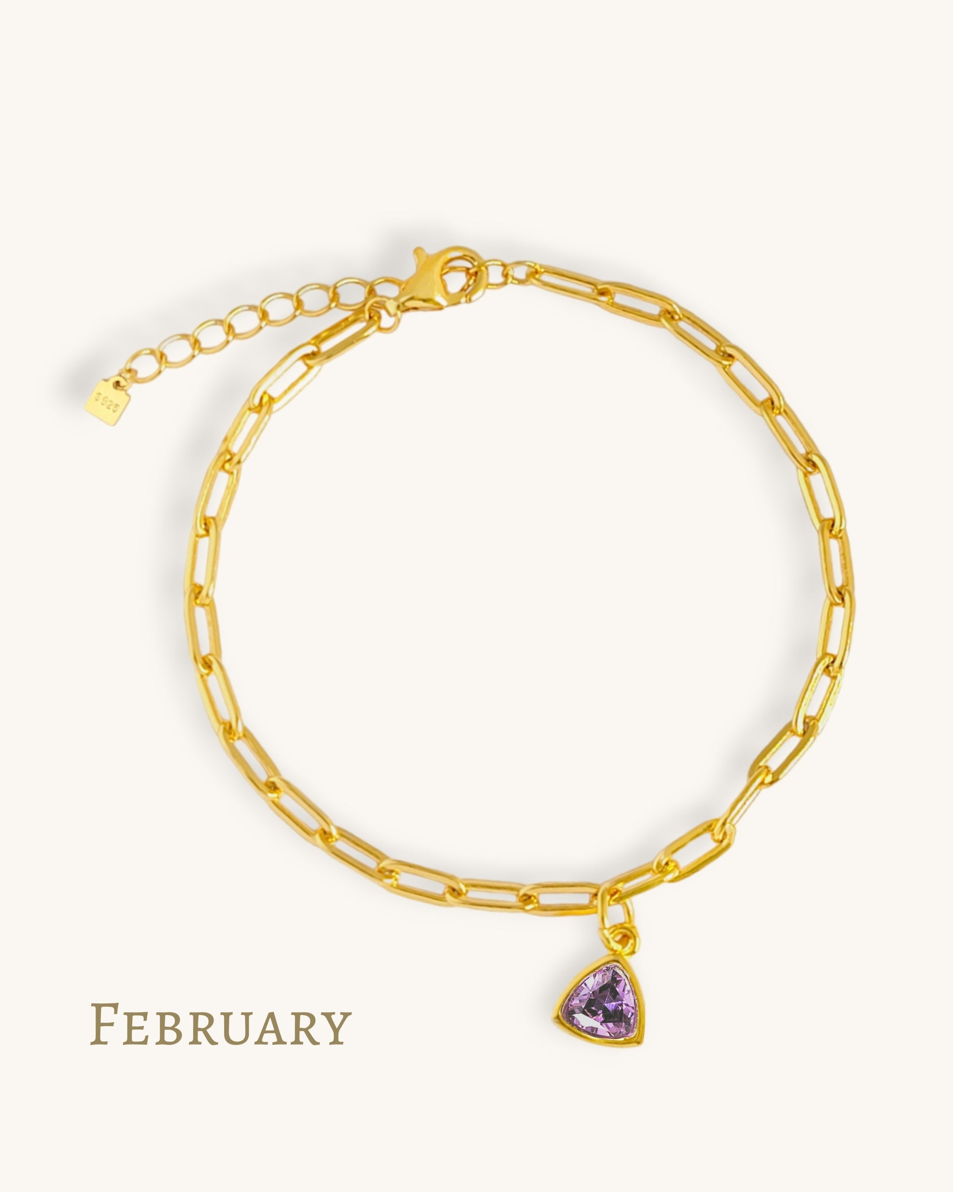 February Birthstone bracelet