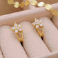 Flower Huggie Hoops
