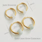 Elegant gold hoop earrings with jade accents, embellished with natural Jade gemstone for a stylish touch. Crafted in 18ct gold plated on 925 sterling silver.