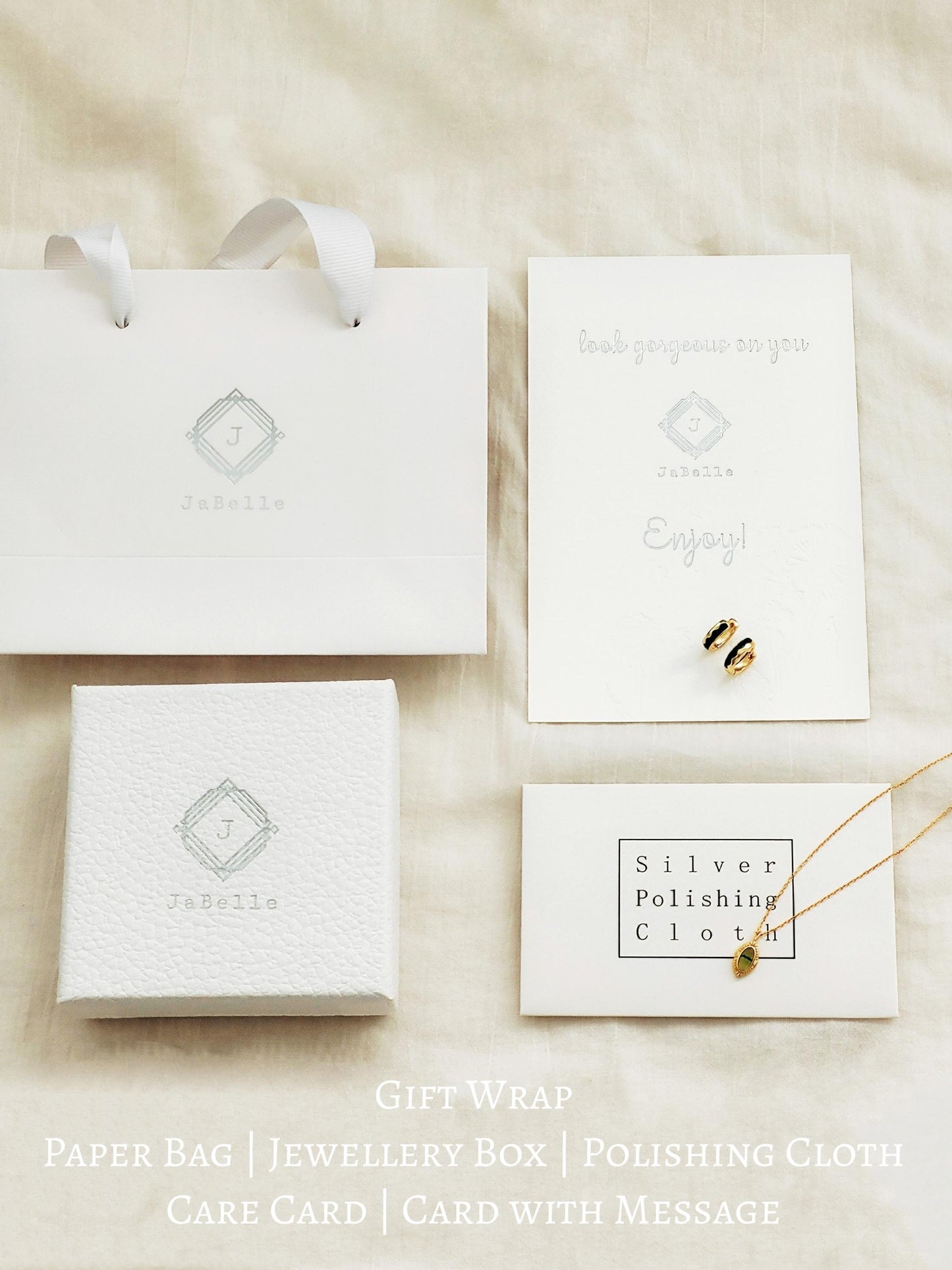 White Flower Huggie Earrings