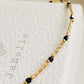 Elegant dainty necklace featuring 22k gold vermeil bars and onyx beaded gemstone in a minimalist design. Available in green onyx, red onyx and black onyx. Crafted in 22k gold plated over sterling silver and natural gemstone. Perfect gift for her.