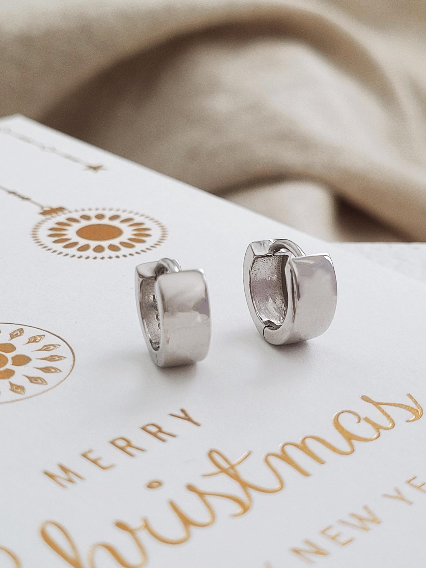 Mini Chunky Huggie Hoop Earrings