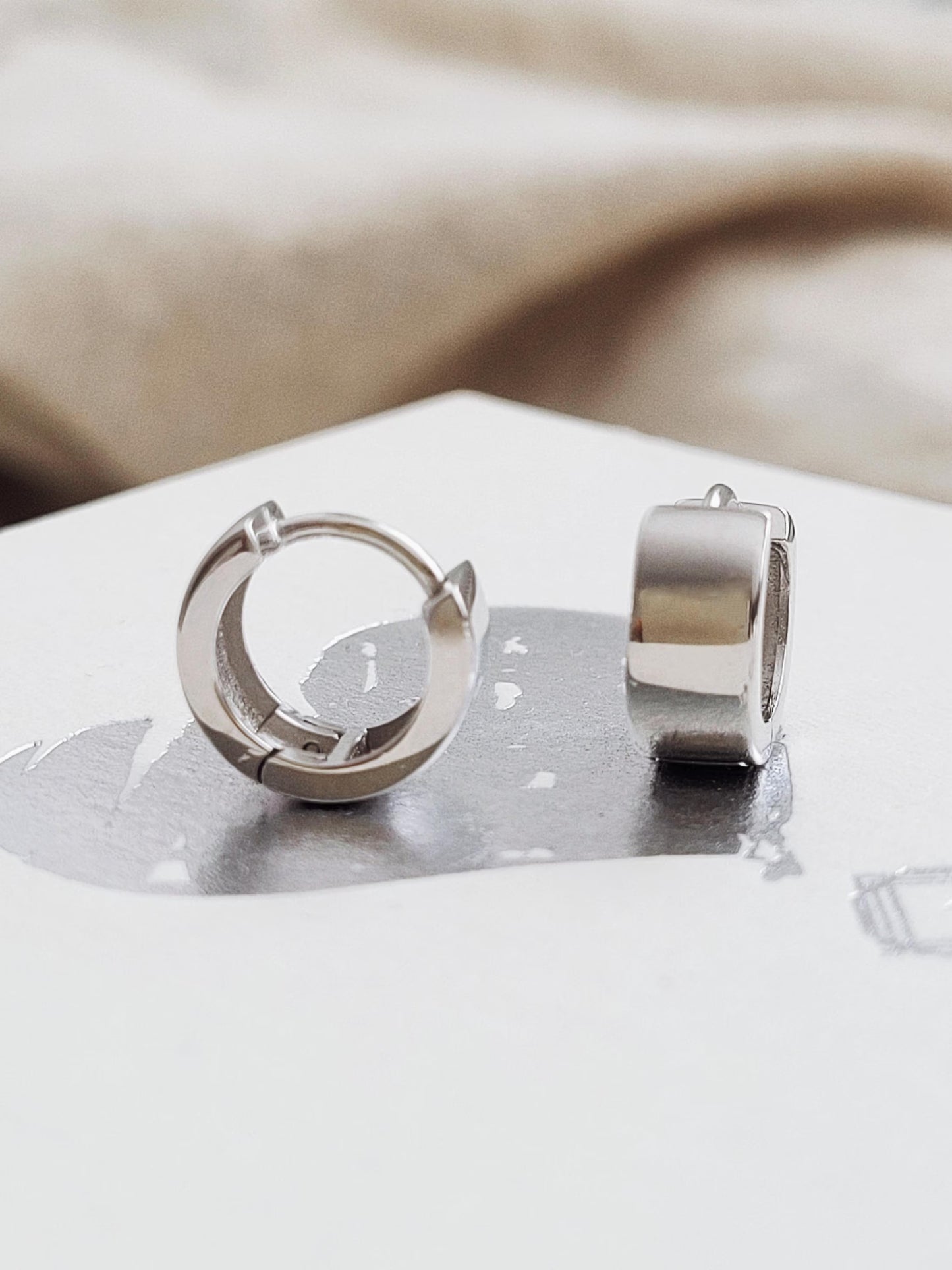 Mini Chunky Huggie Hoop Earrings