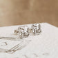 Textured Clover Stud Earrings