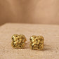 Textured Clover Stud Earrings
