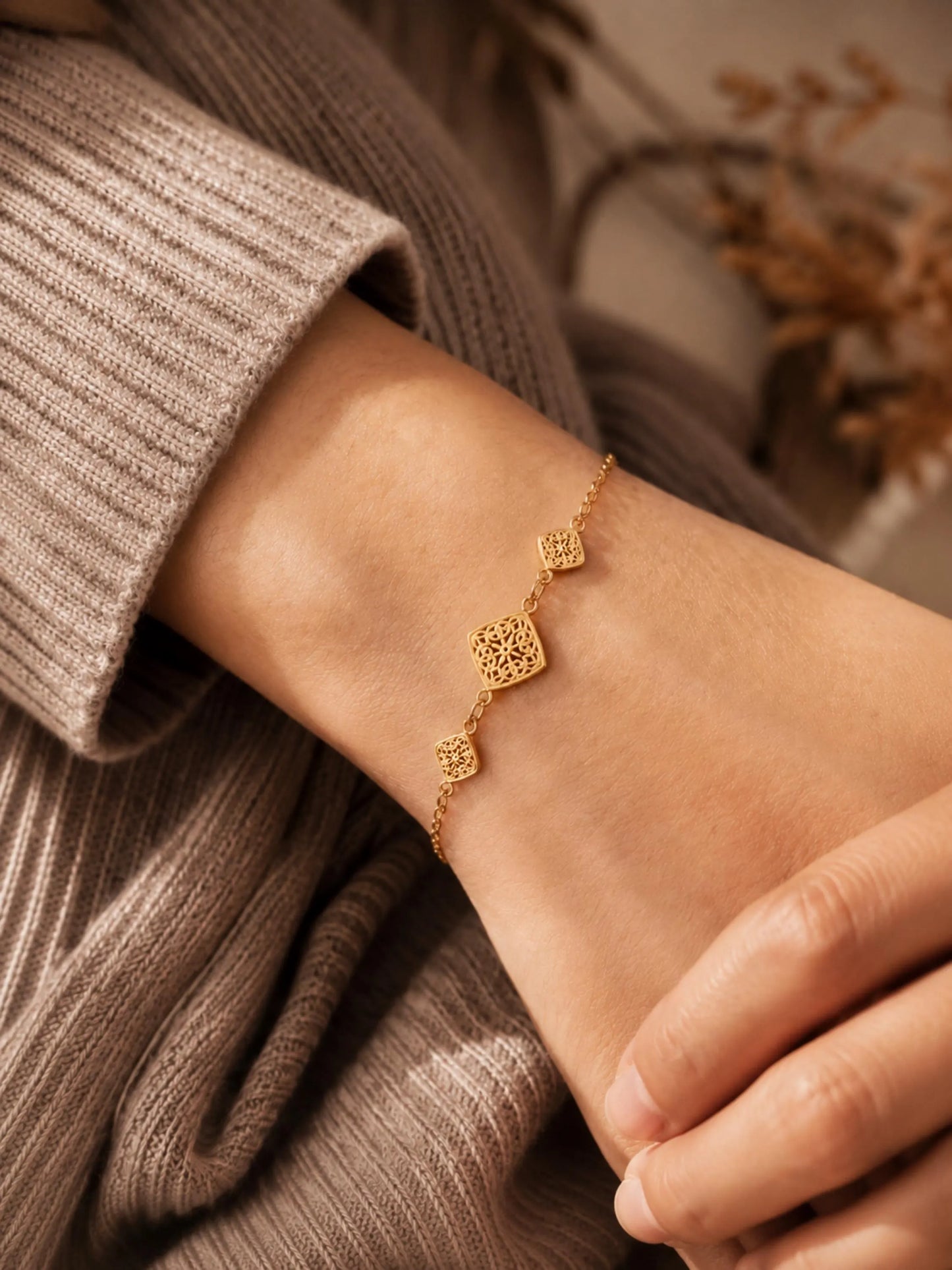 Filigree Flower Bracelet