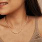 Gold Nugget Pearl Beaded Necklace