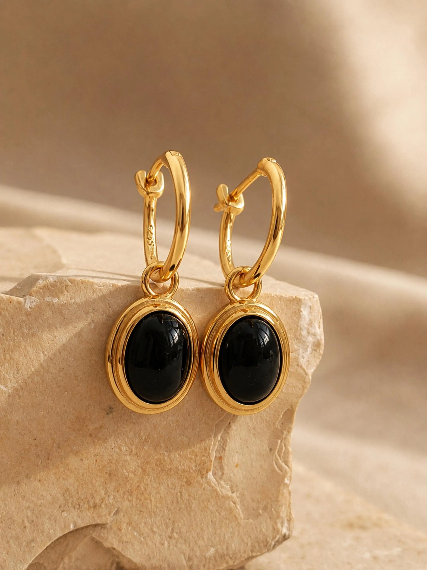 Black Onyx Dangle Earrings
