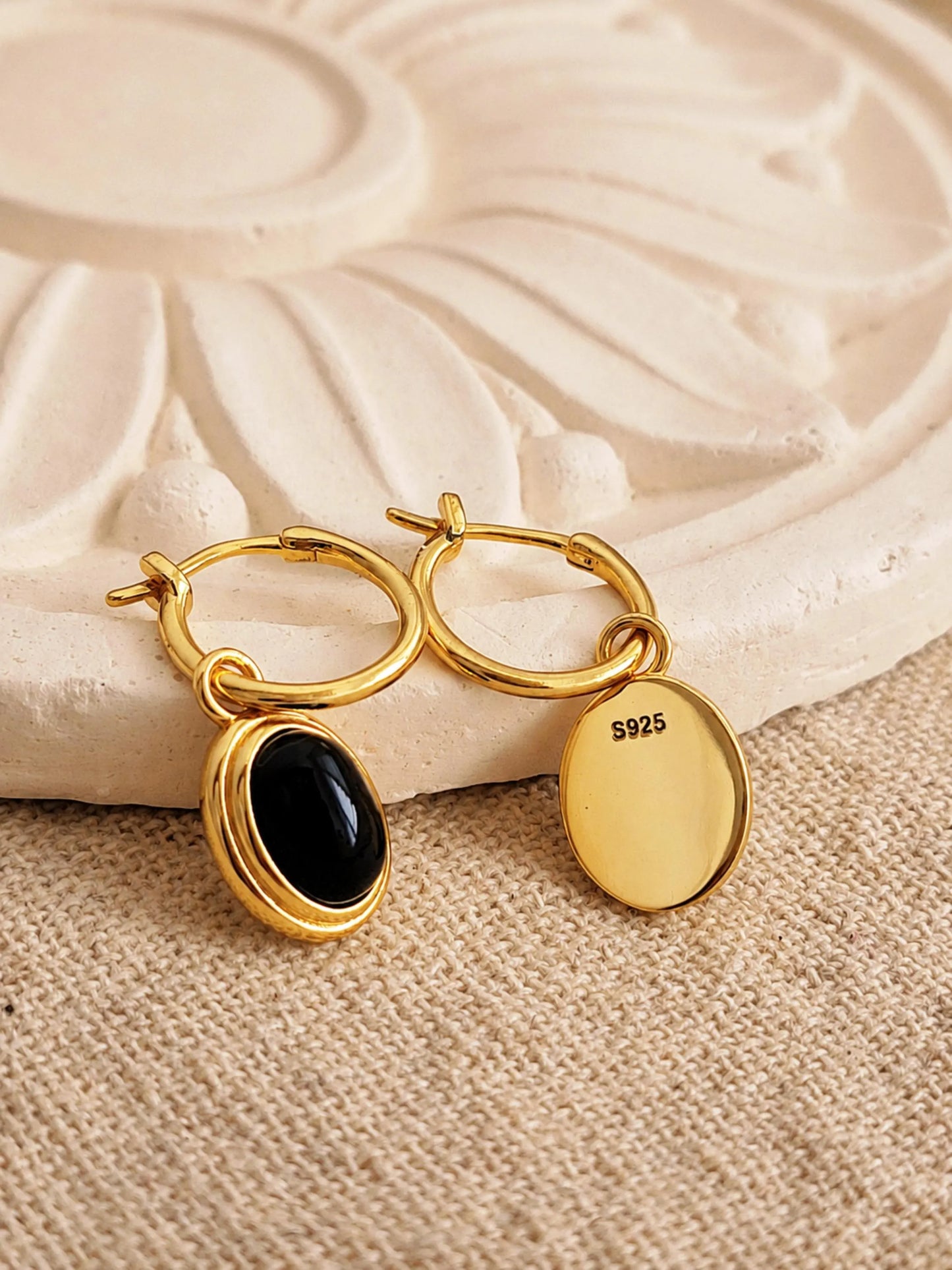 Black Onyx Dangle Earrings