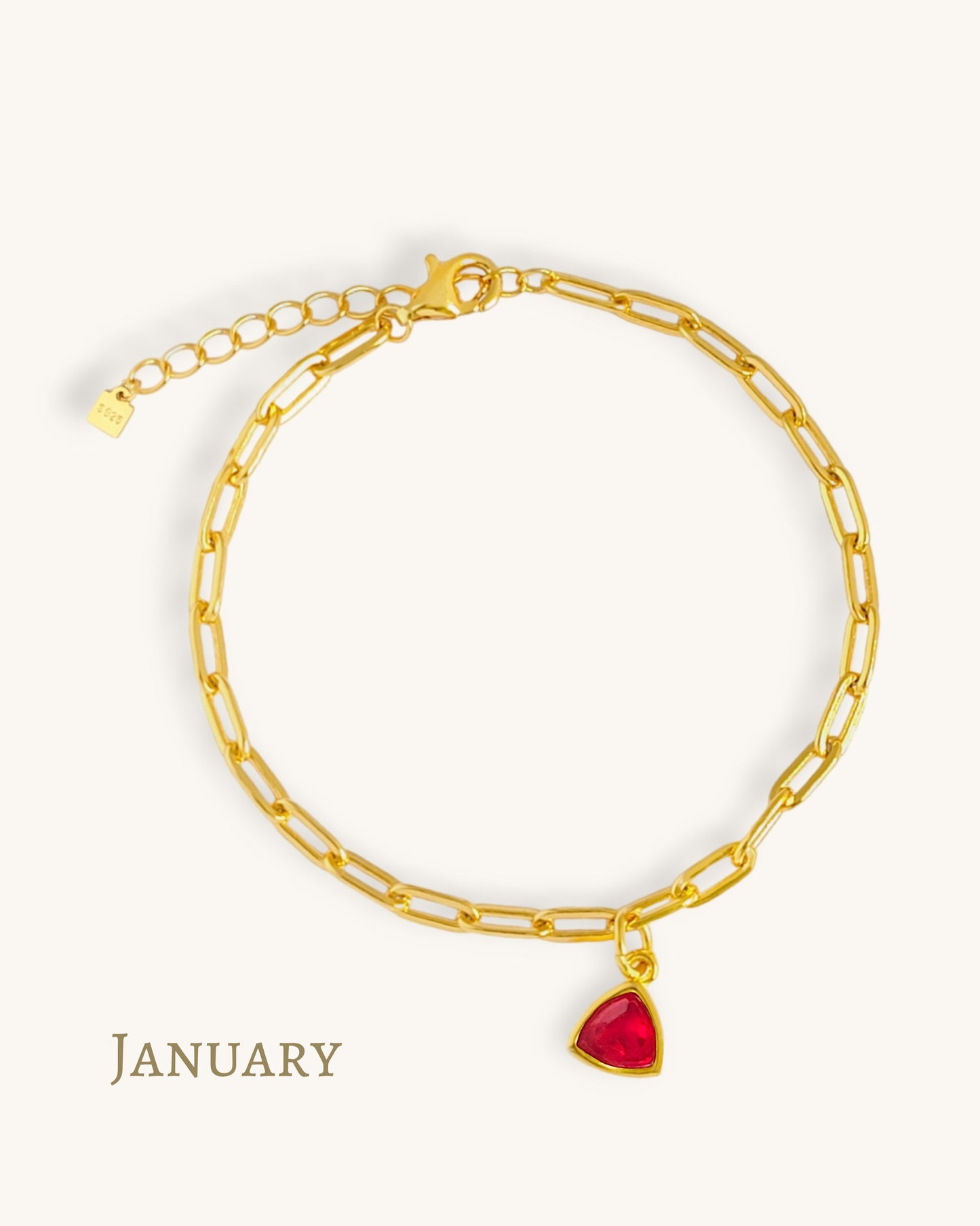 January Birthstone bracelet
