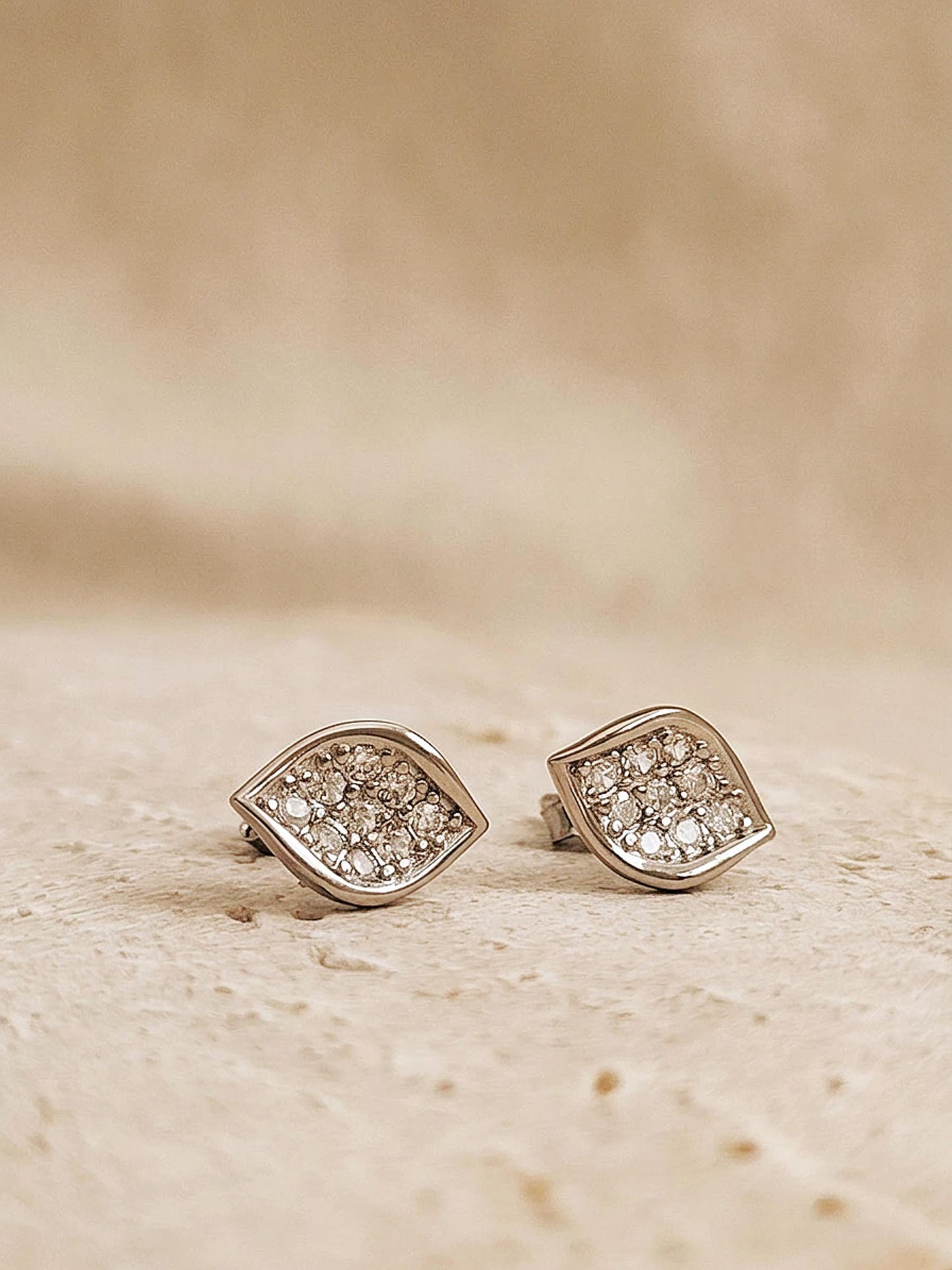 Organic Leaf Cluster Studs