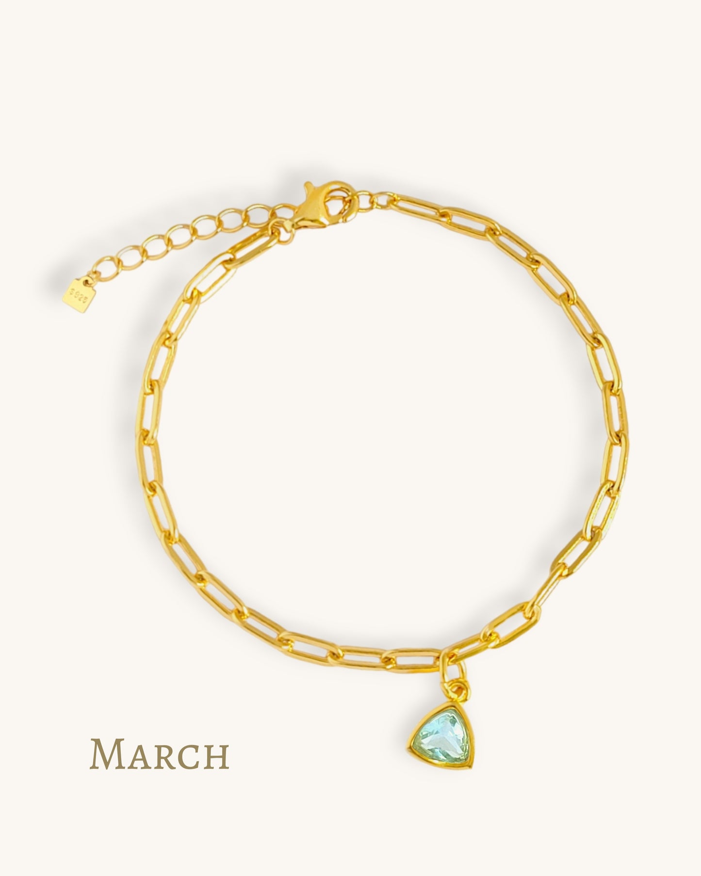March Birthstone bracelet