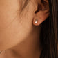 Minimal bar stud earrings crafted in 925 sterling silver worn, dainty gold rectangle stud earrings minimalist everyday jewellery