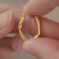 Freeform Gold Hoop Earrings