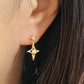 Dainty celestial inspired starburst earrings with a delicate gold-plated finish, perfect for everyday wear or as a thoughtful gift for her or astrology lovers.