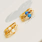 Opal Link Hoop Earrings
