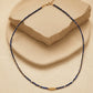 Lapis Lazuli Gold Beaded Necklace