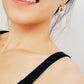 Retro Tile Flower Hoop Earrings
