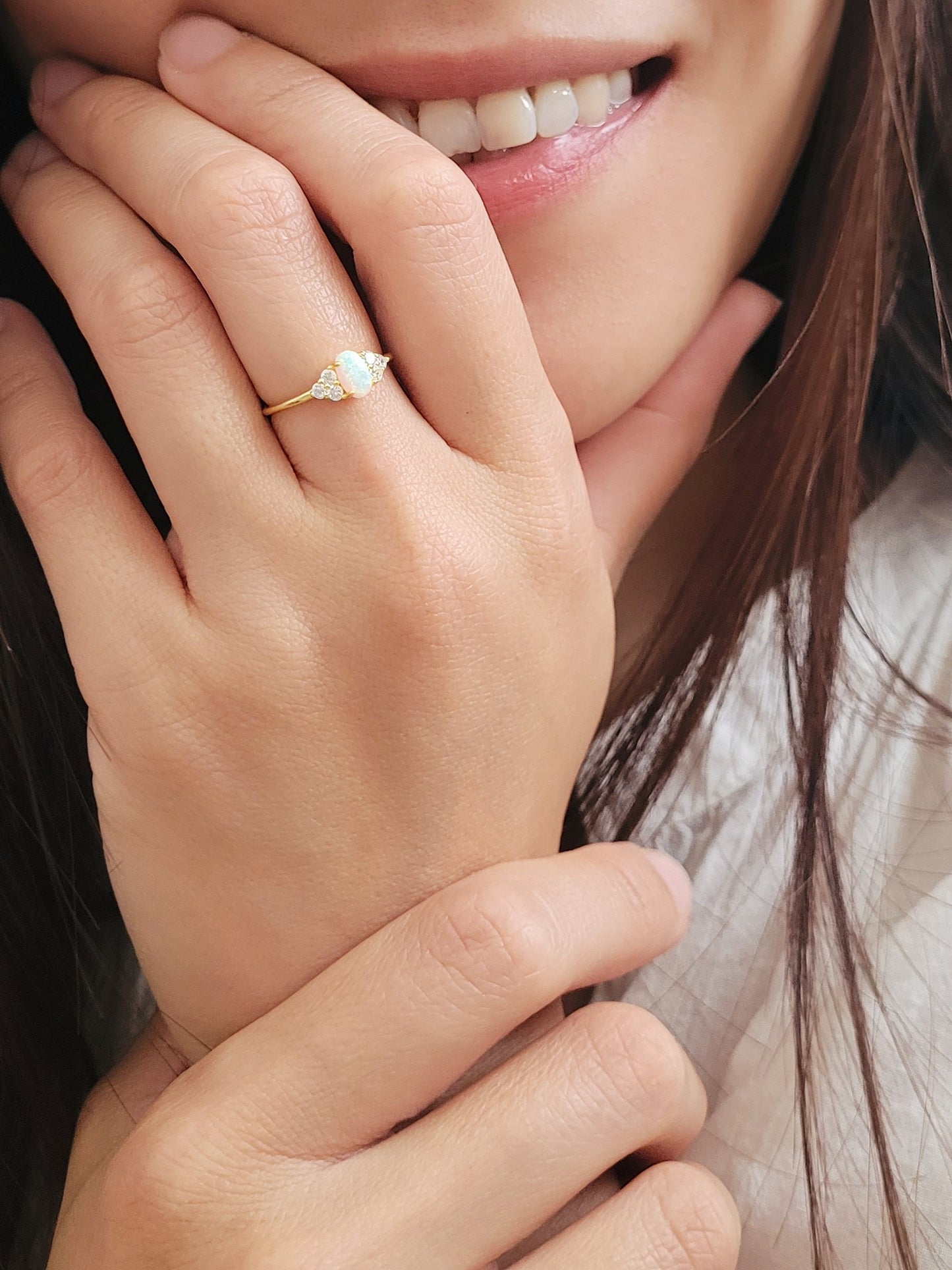 Oval Opal Ring