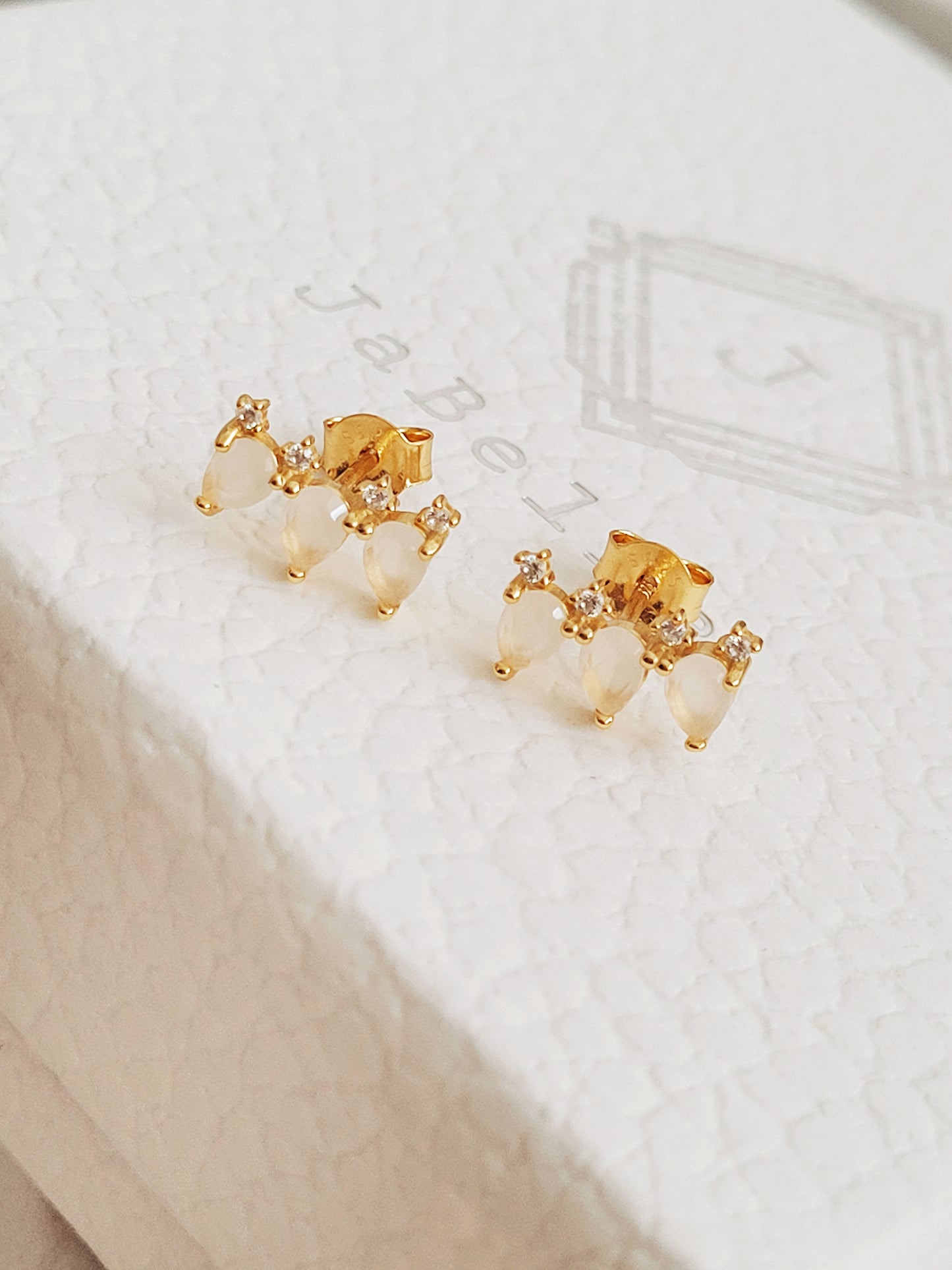 Moonstone Stud Earrings