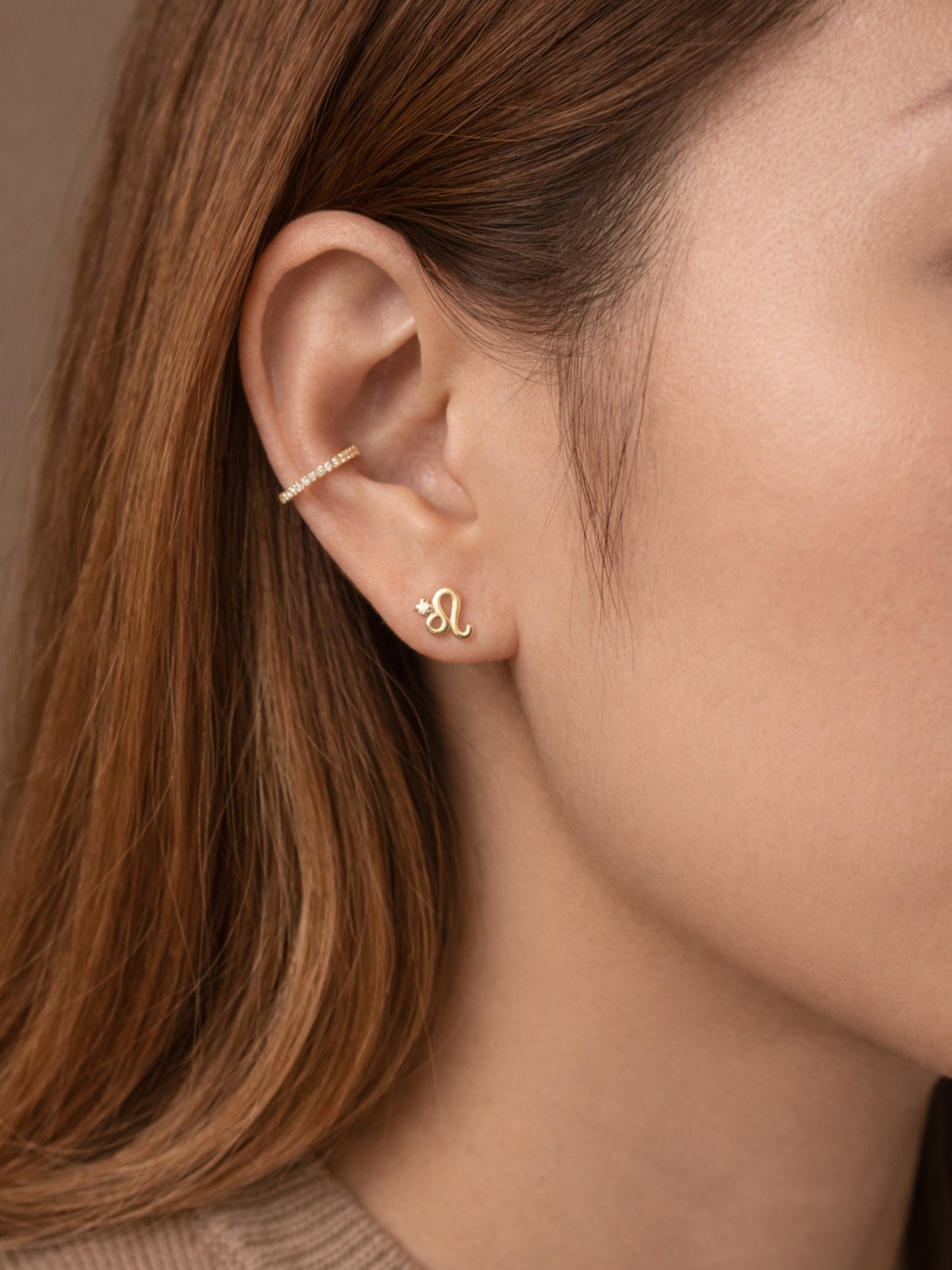Starry Zodiac Sign Earrings · Leo
