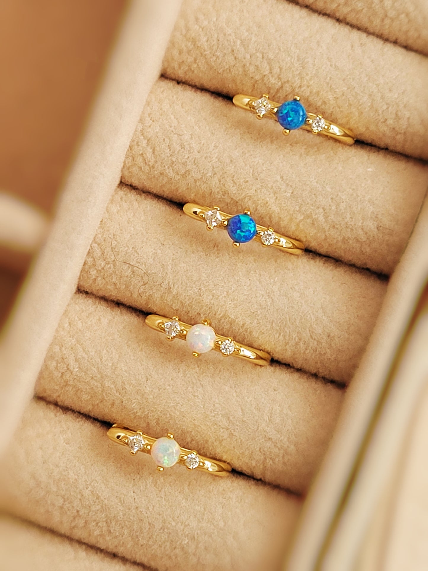 Opal Link Hoop Earrings